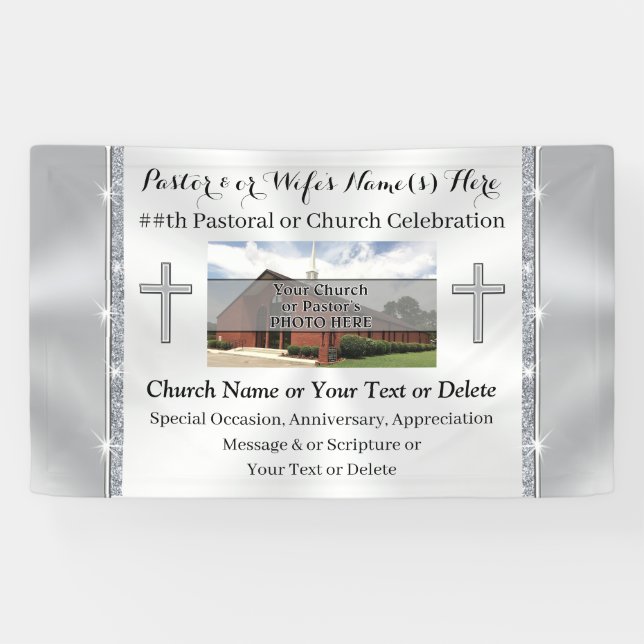 Photo Personalised, Banners for Church Anniversary (Horizontal)