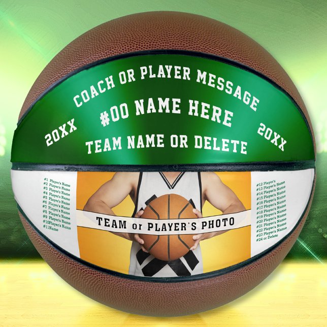 Photo Personalised Basketball for Coach or Players (Photo Basketball. Basketball Senior Night. Personalized Basketball Ball. Basketball coach gifts. )