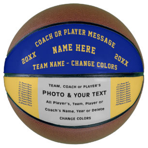 Photo Personalised Basketball Gifts for Coaches