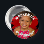 Photo Personalised Birthday 7.5 Cm Round Badge<br><div class="desc">Create a Custom unique customised personalised Photo button from Ricaso - with a scribble frame that will show your photo or even your own artwork off in a trendy way. Ideal for birthdays or other fun occasions.</div>