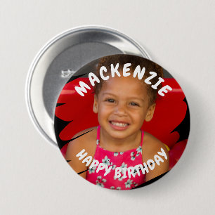Photo Personalised Birthday 7.5 Cm Round Badge
