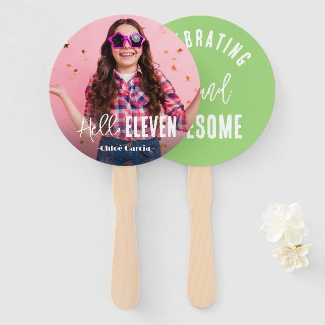 Photo Personalised Birthday Hand Fan (Front and Back)