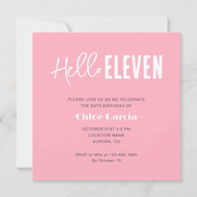 Photo Personalised Birthday Invitation (Back)