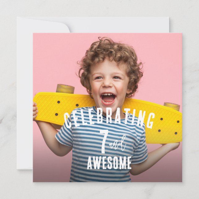 Photo Personalised Birthday Invitation (Front)