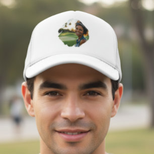Photo Personalised Brush Stroke  Trucker Hat