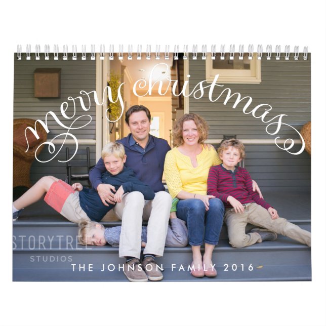 Photo Personalised Calendars 2016 Merry Christmas (Cover)