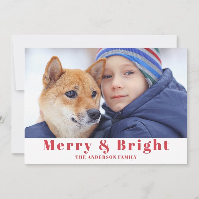 Photo Personalised Christmas Holiday Card (Front)
