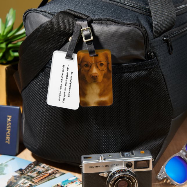 Photo Personalised Custom Luggage Tag (Front & Back)