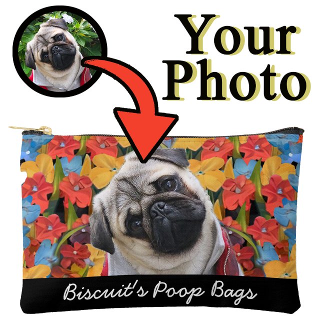 Photo Personalised Dog Mum with Photo          Accessory Pouch (Creator Uploaded)