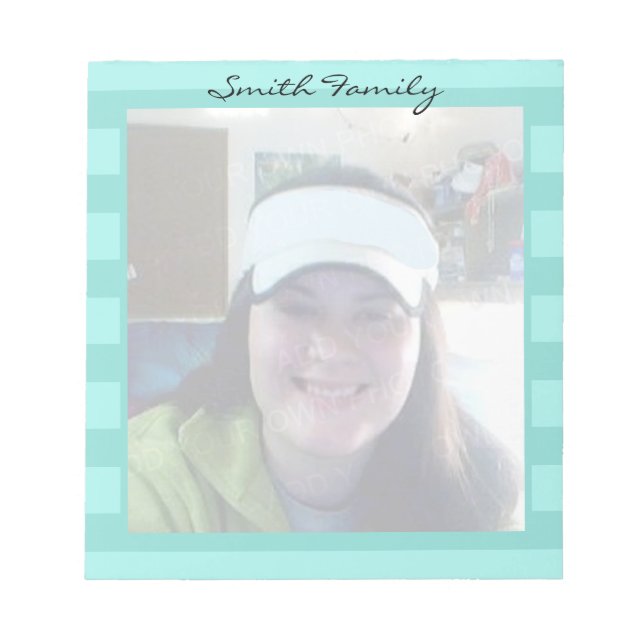 Photo Personalised Family Name Notepad (Front)
