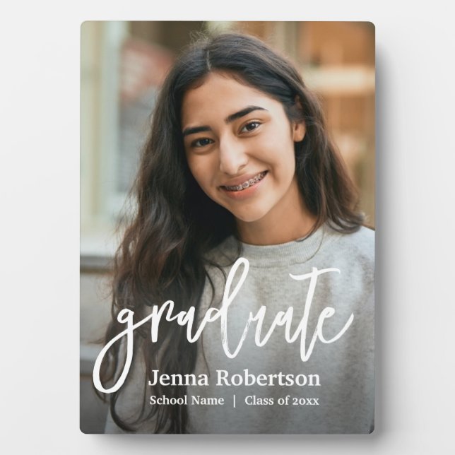 Photo Personalised Graduate Plaque (Front)