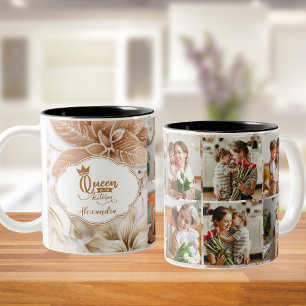 Photo Personalised Mum Queen of the Kitchen Two-Tone Coffee Mug