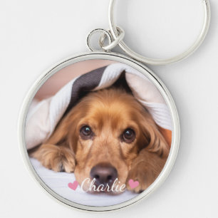 Photo Personalised Name Pet  Key Ring