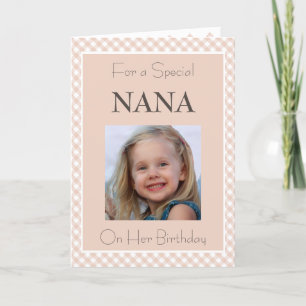 Photo Personalised Nana Birthday Card
