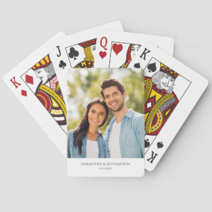 Photo Personalised Newlywed Poker Cards