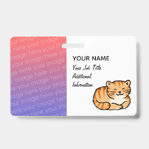 Photo personalised pet carer name ID badge