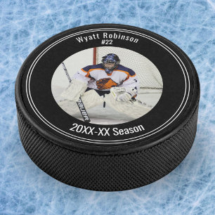 Photo Personalised Player Ice Hockey  Hockey Puck
