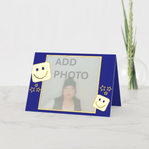 Photo Personalised Stars Smiles Gold Foil Card