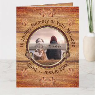Photo Personalised, Sympathy Card for Loss of Dog,