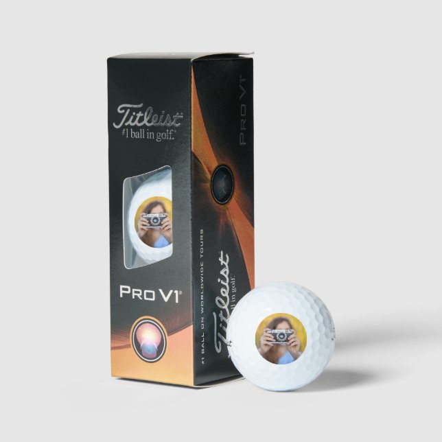 Photo Personalised  Titleist Pro V1 Golf Balls (Packaging)