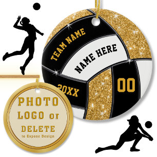 PHOTO Personalised, Volleyball Christmas Ornament