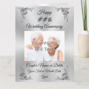 PHOTO Personalised Wedding Anniversary Cards