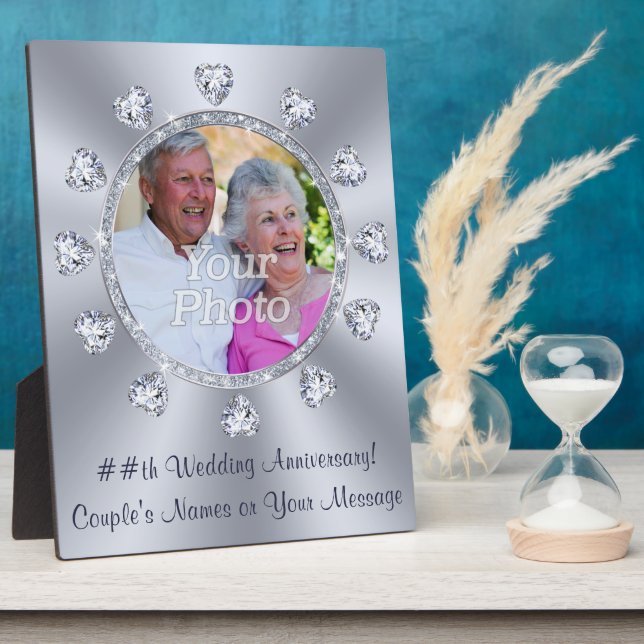 Photo Personalised, Wedding Anniversary Plaques (Side)