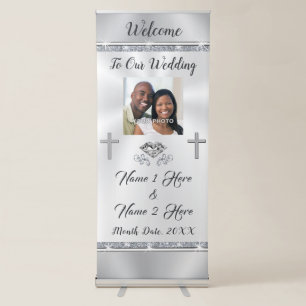 Photo Personalised Wedding Banners for Church
