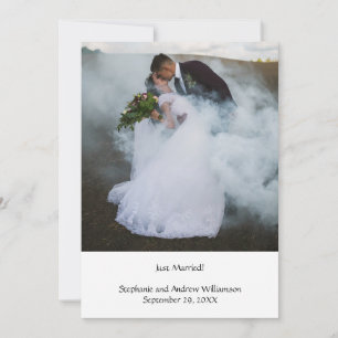 Photo Personalised Wedding Elopement Announcement