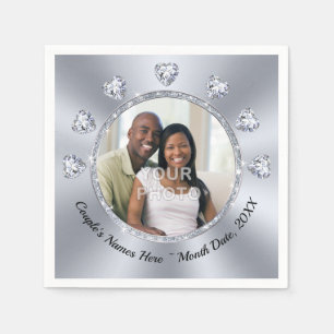Photo, Personalised Wedding Napkins BULK, 3 Sizes