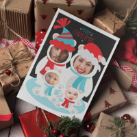 Photo Personalized Christmas Polar Bear Family