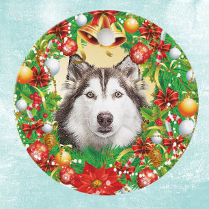Photo Pet Christmas Wreath Gift Favour Tags
