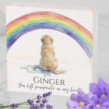 Photo Pet Memorial Dog Loss Keepsake Gift Wooden