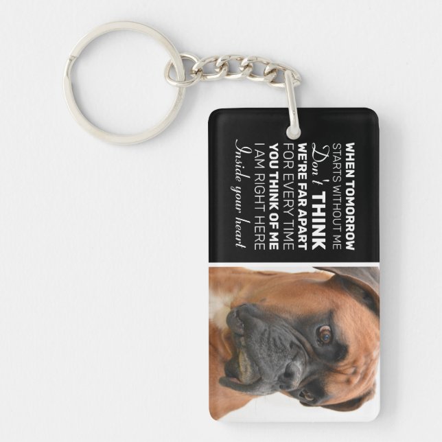 Photo Pet Memorial Remembrance Key Ring (Front)
