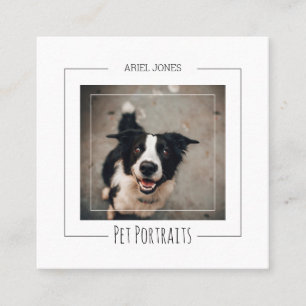 Photo Pet Portraits Photography Square Business Card