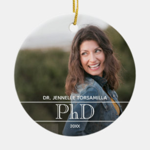 Photo PhD Graduation Ceramic Ornament