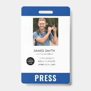Photo Photographer Press Badge ID Badge