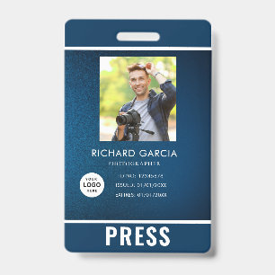 Photo Photographer Press Badge ID Badge