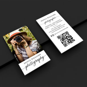 Photo Photography QR code Business Card