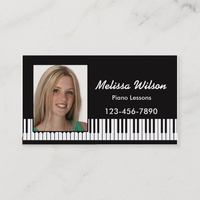 Photo Piano Business Card (Front)