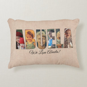 Photo Pillow ABUELA, Add Images, Message on back