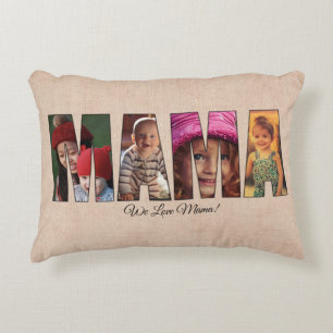 Photo Pillow MAMA Add Images, Message Name on back
