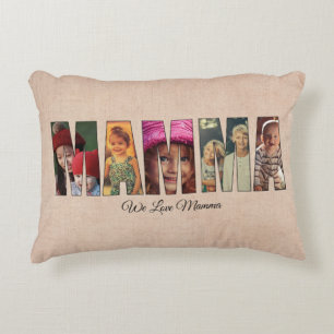Photo Pillow MAMMA, Add Images, Message on back