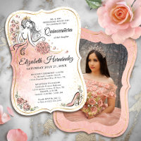 Photo Pink and Gold Princess Quinceanera Birthday
