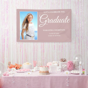 Photo Pink Graduation Banner