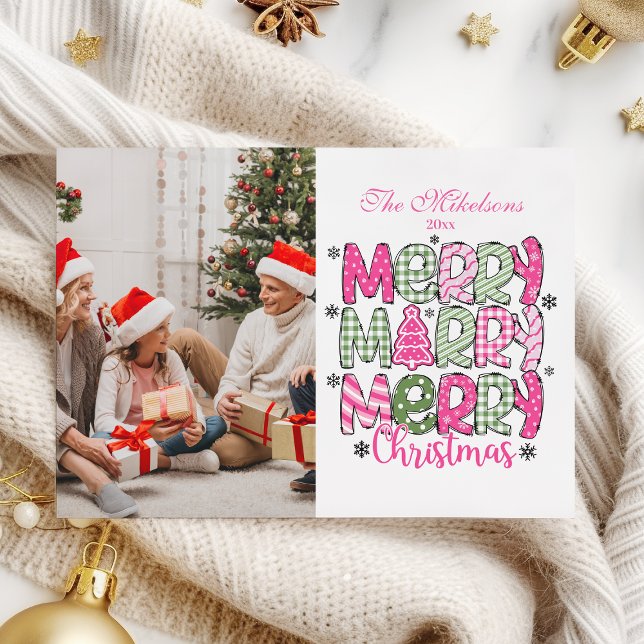 Photo Pink Green Merry Christmas Holiday (Creator Uploaded)