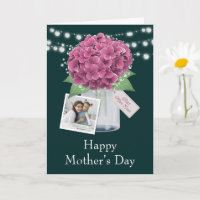 Photo Pink Hydrangea Mason Jar Cute Mother's Day