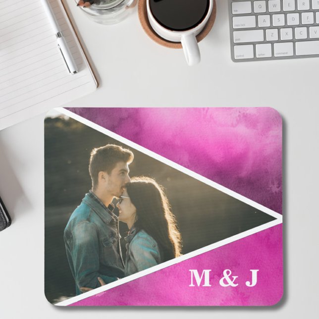Photo Pink Initials Mouse Mat (Creator Uploaded)