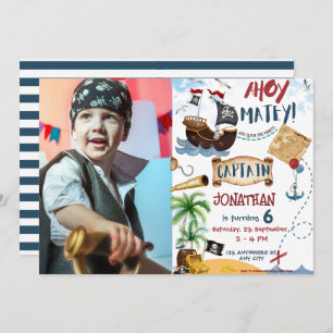 Photo Pirate Birthday Party Invitation