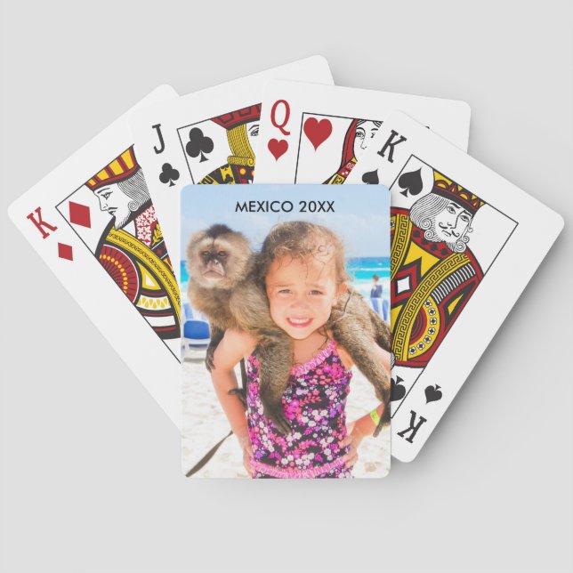 Photo Place and Date - Playing Cards (Back)